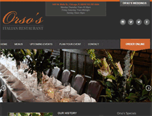 Tablet Screenshot of orsosrestaurant.com